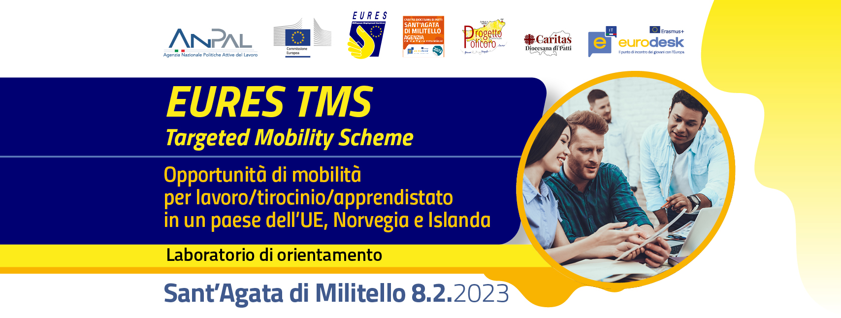 SANT’AGATA MILITELLO: Laboratorio EURES TMS su lavoro e tirocini all’estero