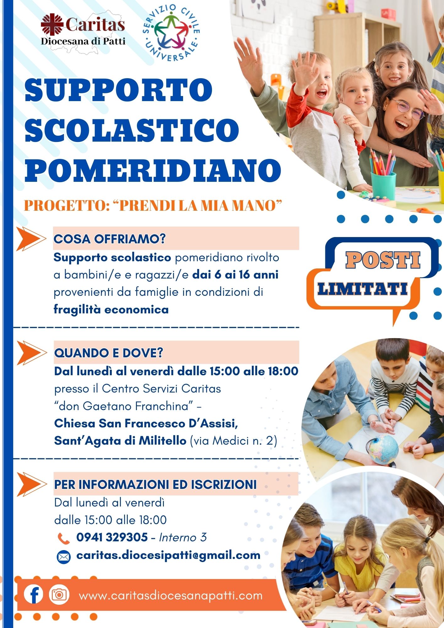 Un aiuto per crescere: supporto scolastico pomeridiano